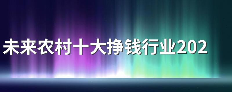 未来农村十大挣钱行业2023 哪些行业前景好