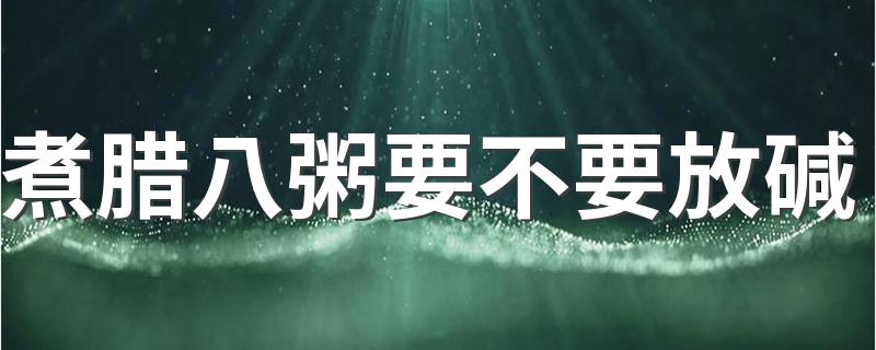 煮腊八粥要不要放碱 不同人群煮腊八粥要点