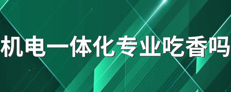 机电一体化专业吃香吗 未来发展好吗