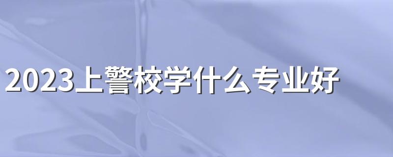 2023上警校学什么专业好就业 哪些专业可以选择