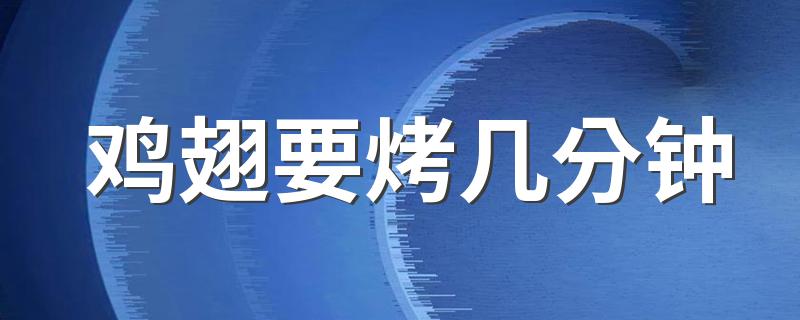 鸡翅要烤几分钟