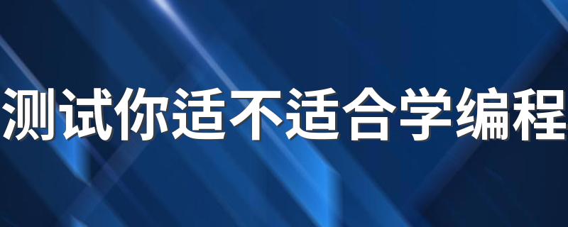 测试你适不适合学编程 哪类人适合学