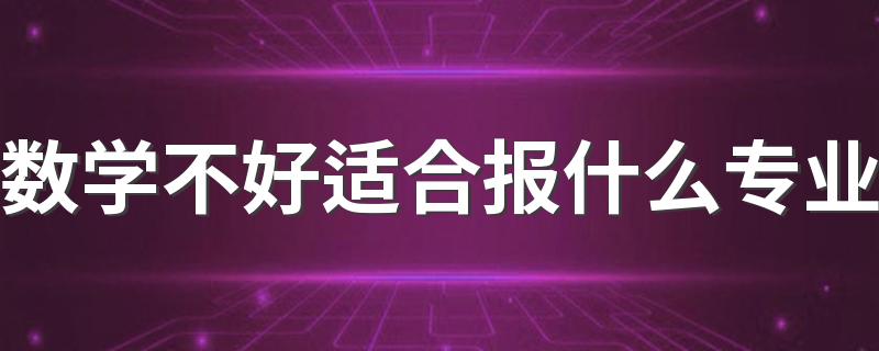 数学不好适合报什么专业 数学差适合的专业