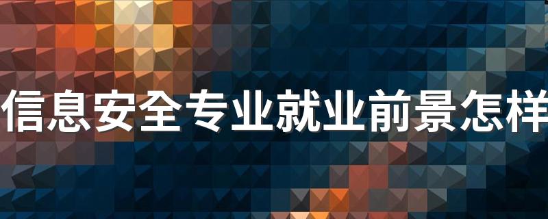 信息安全专业就业前景怎样 工资一般是多少