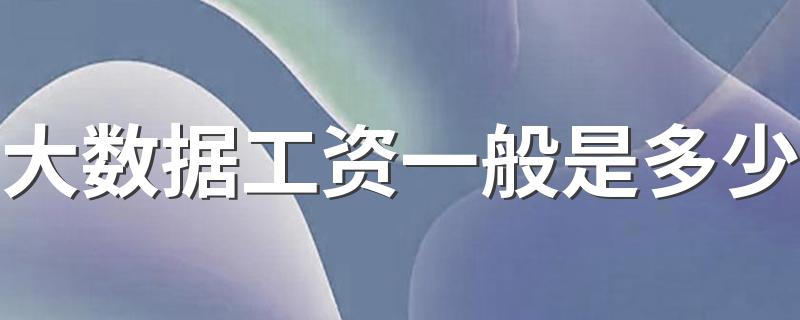 大数据工资一般是多少 大数据工资表最新标准2022