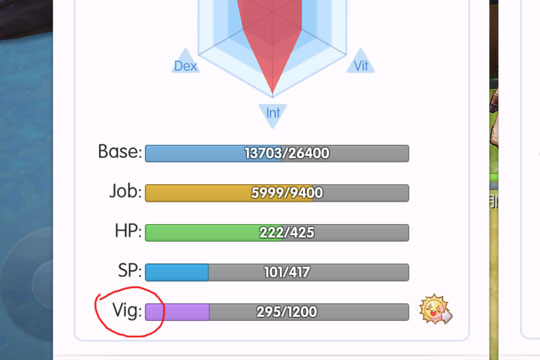 仙境传说RO爱如初见元气（vig）作用及查看方法详解（图文）