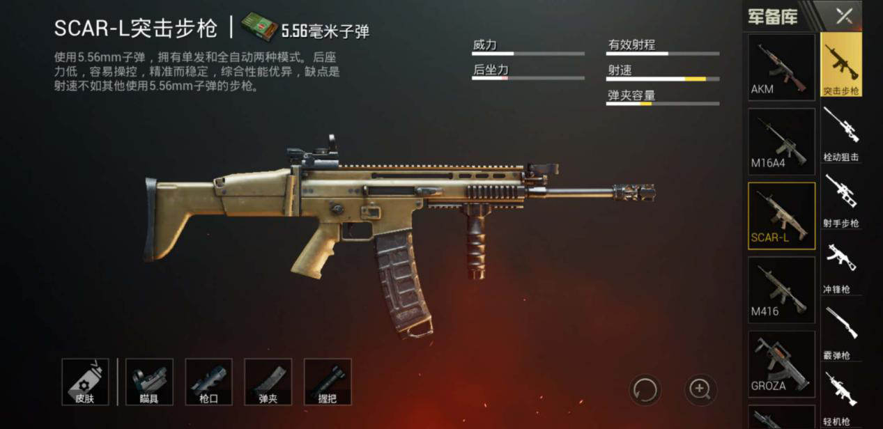 绝地求生刺激战场M416、 AKM、 SCAR-L对比详解（图文）