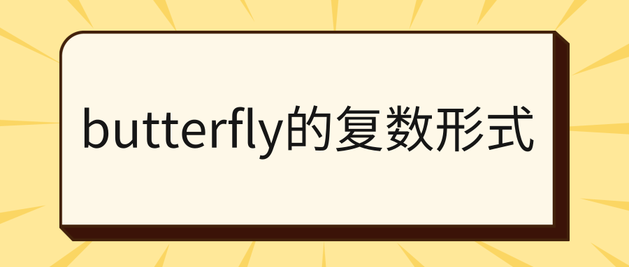 butterfly的复数形式