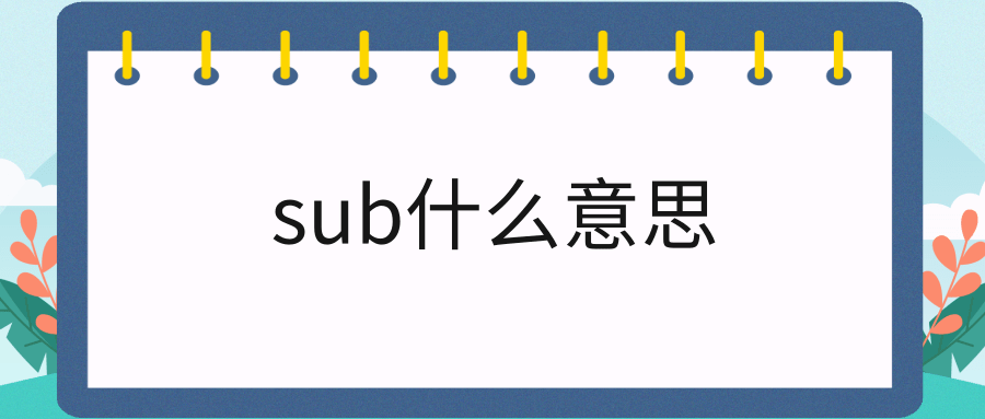 sub什么意思