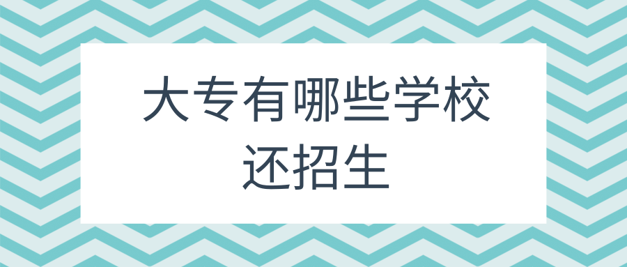 大专有哪些学校还招生