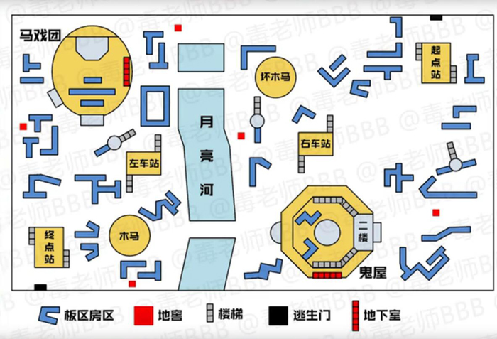 第五人格月亮河公園平面圖_地圖點位詳解(圖文)