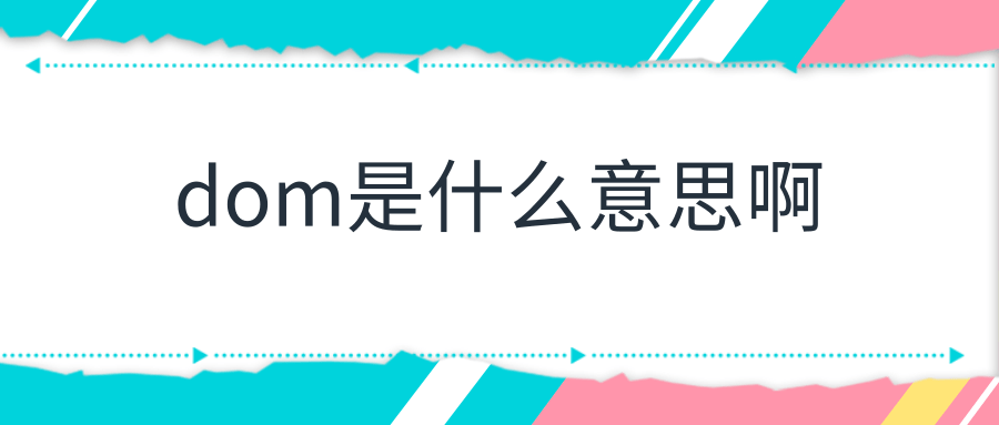 dom是什么意思啊