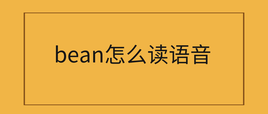 bean怎么读语音