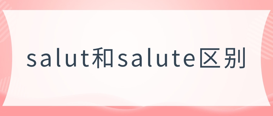 salut和salute区别