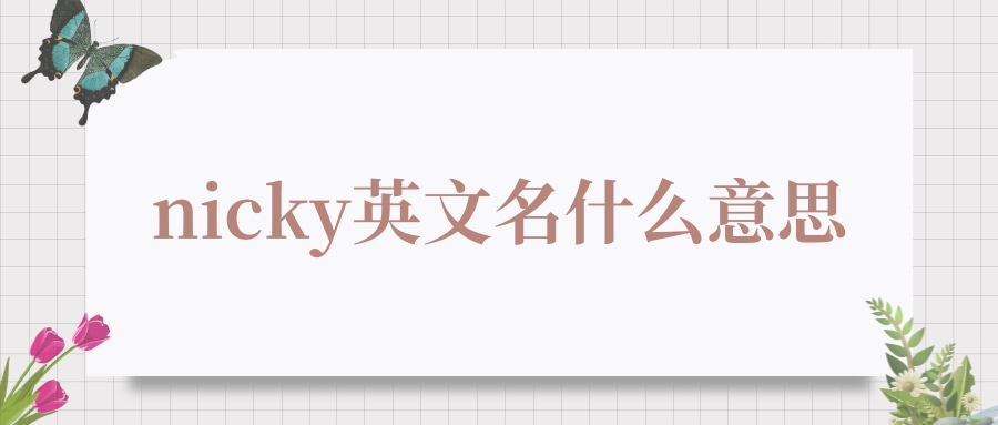 nicky英文名什么意思