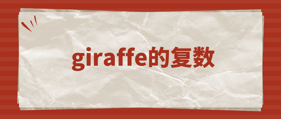 giraffe的复数