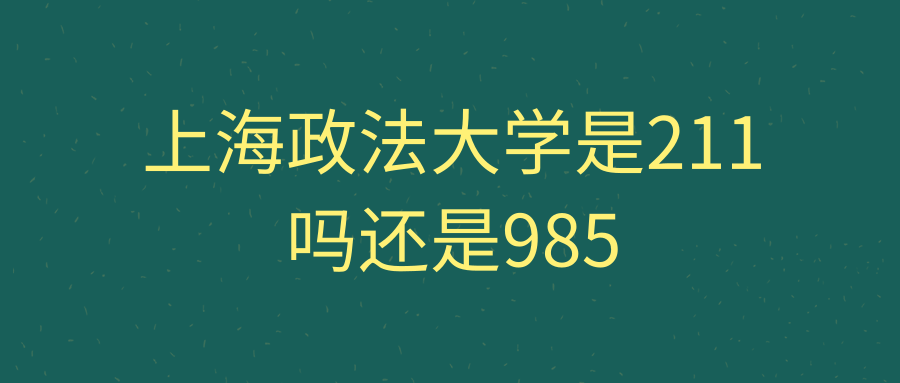 上海政法大学是211吗还是985