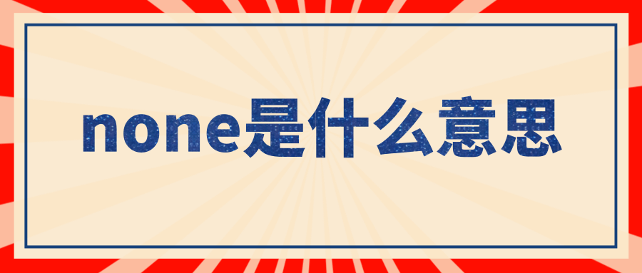 none是什么意思