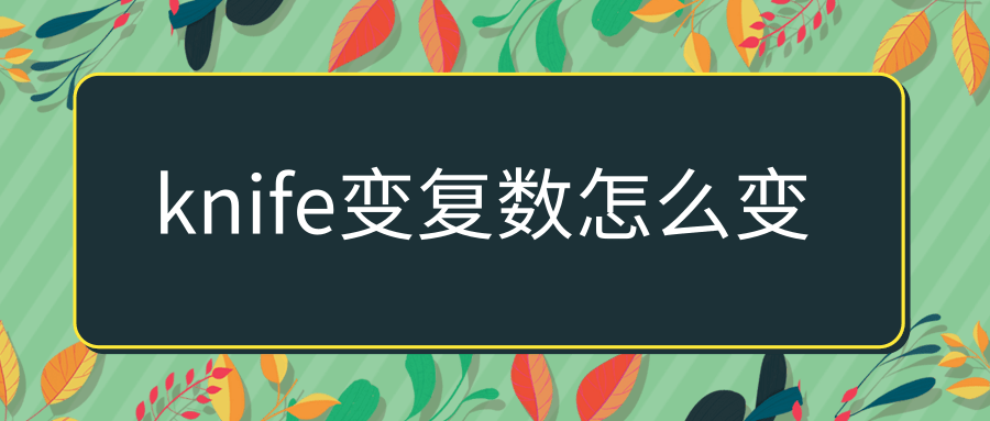 knife变复数怎么变