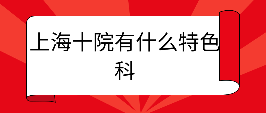 上海十院有什么特色科