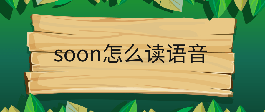 soon怎么读语音