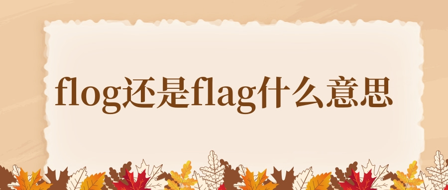 flog还是flag什么意思