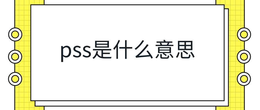 pss是什么意思