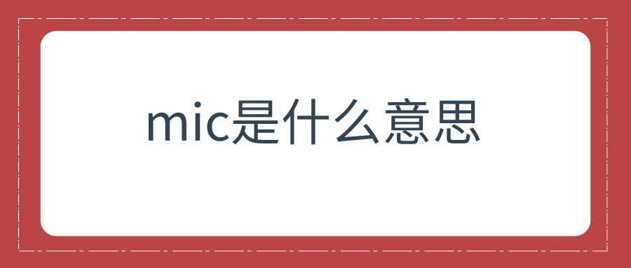 mic是什么意思