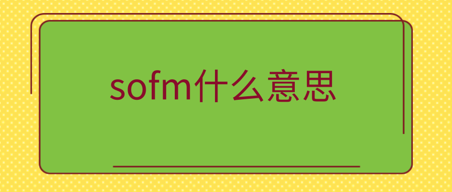 sofm什么意思