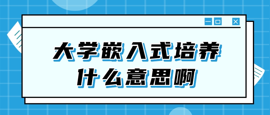 大学嵌入式培养什么意思啊