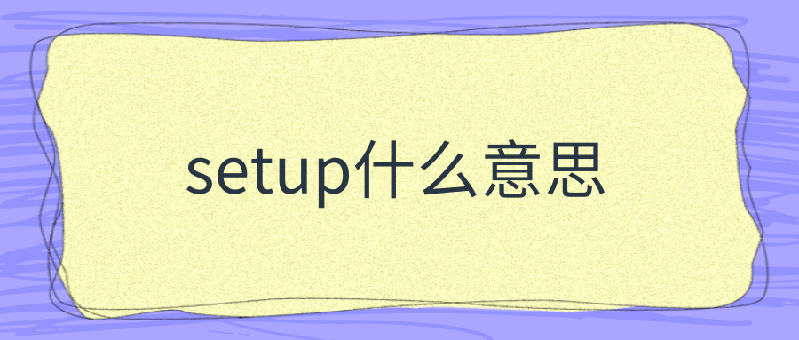 setup什么意思