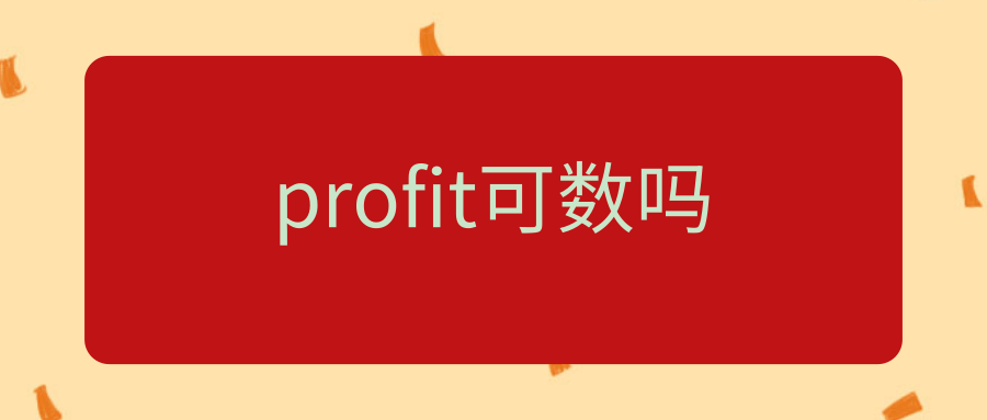 profit可数吗