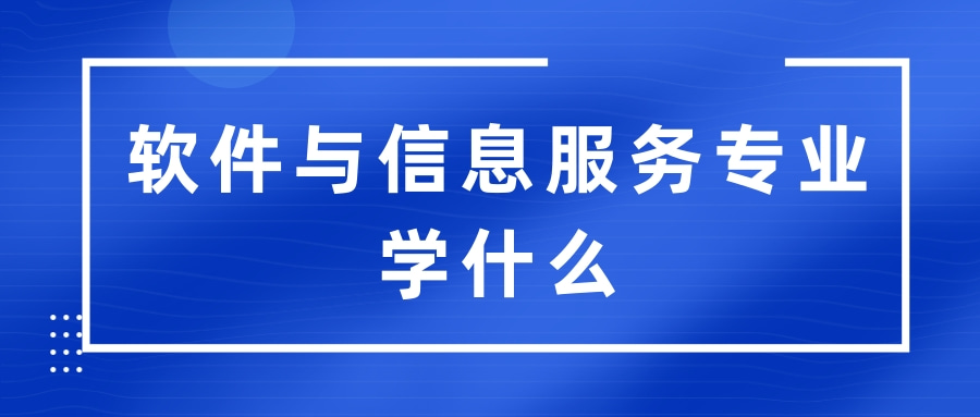 软件与信息服务专业学什么