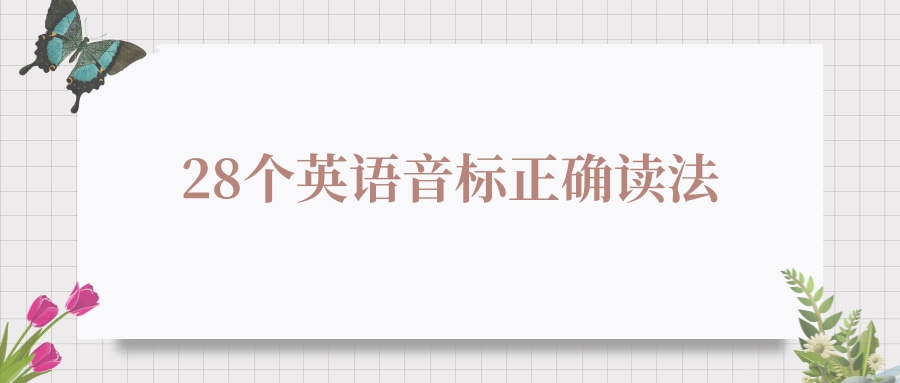 28个英语音标正确读法