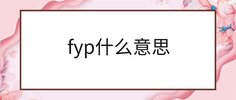 fyp什么意思