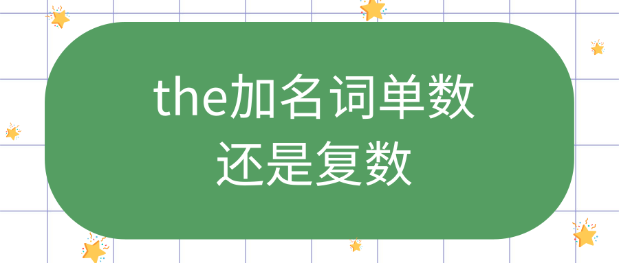 the加名词单数还是复数