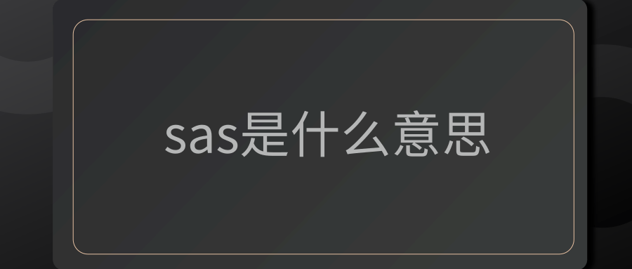 sas是什么意思