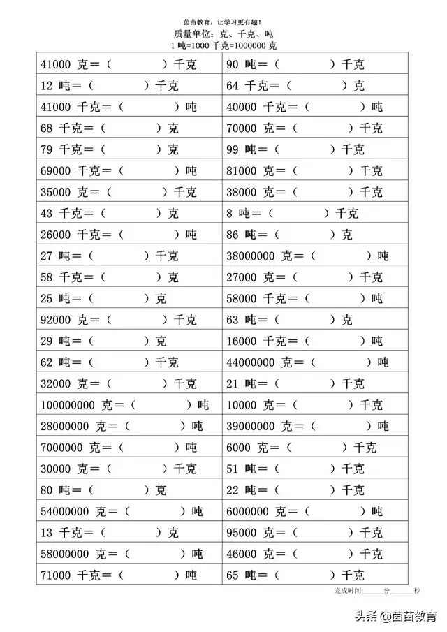 一吨等于多少kg（单位克千克吨的换算公式）