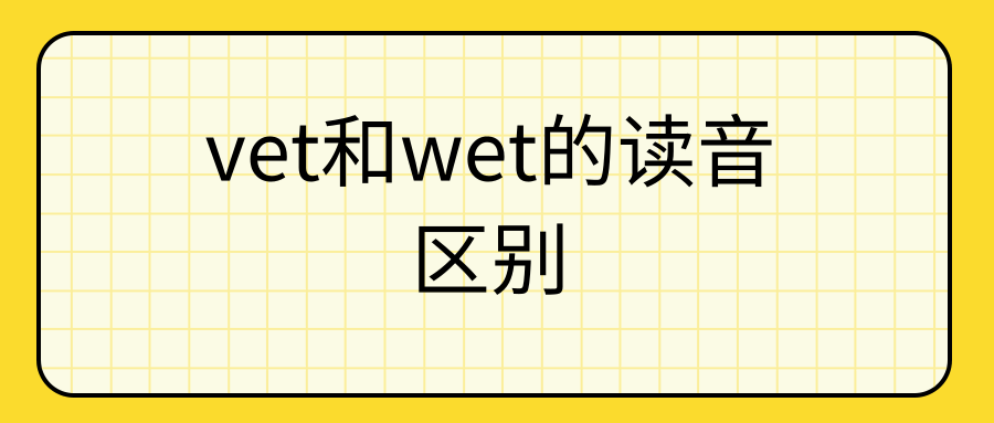 vet和wet的读音区别